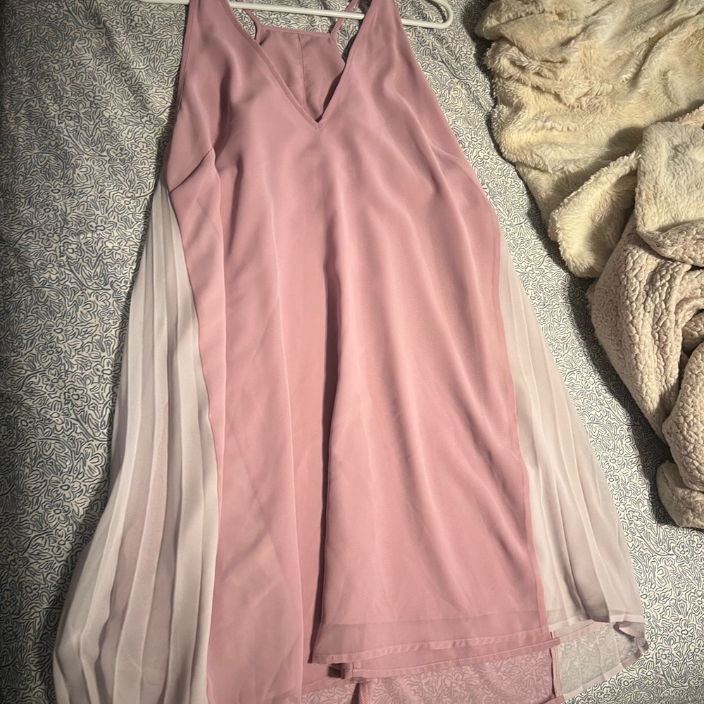 Elegant Pink Sleeveless Dress